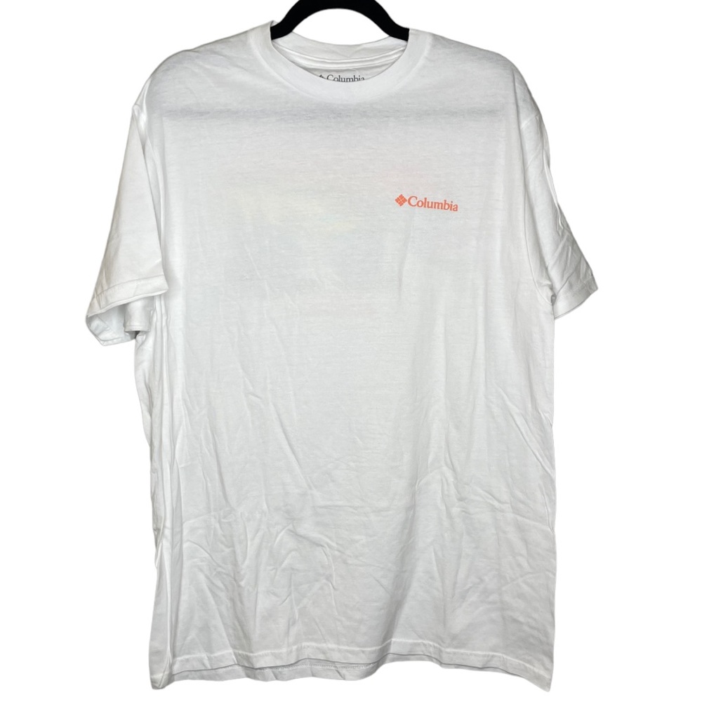 Columbia Crew Neck Short Sleeve Graphic T-Shirt Size Large - Picture 3 of 10